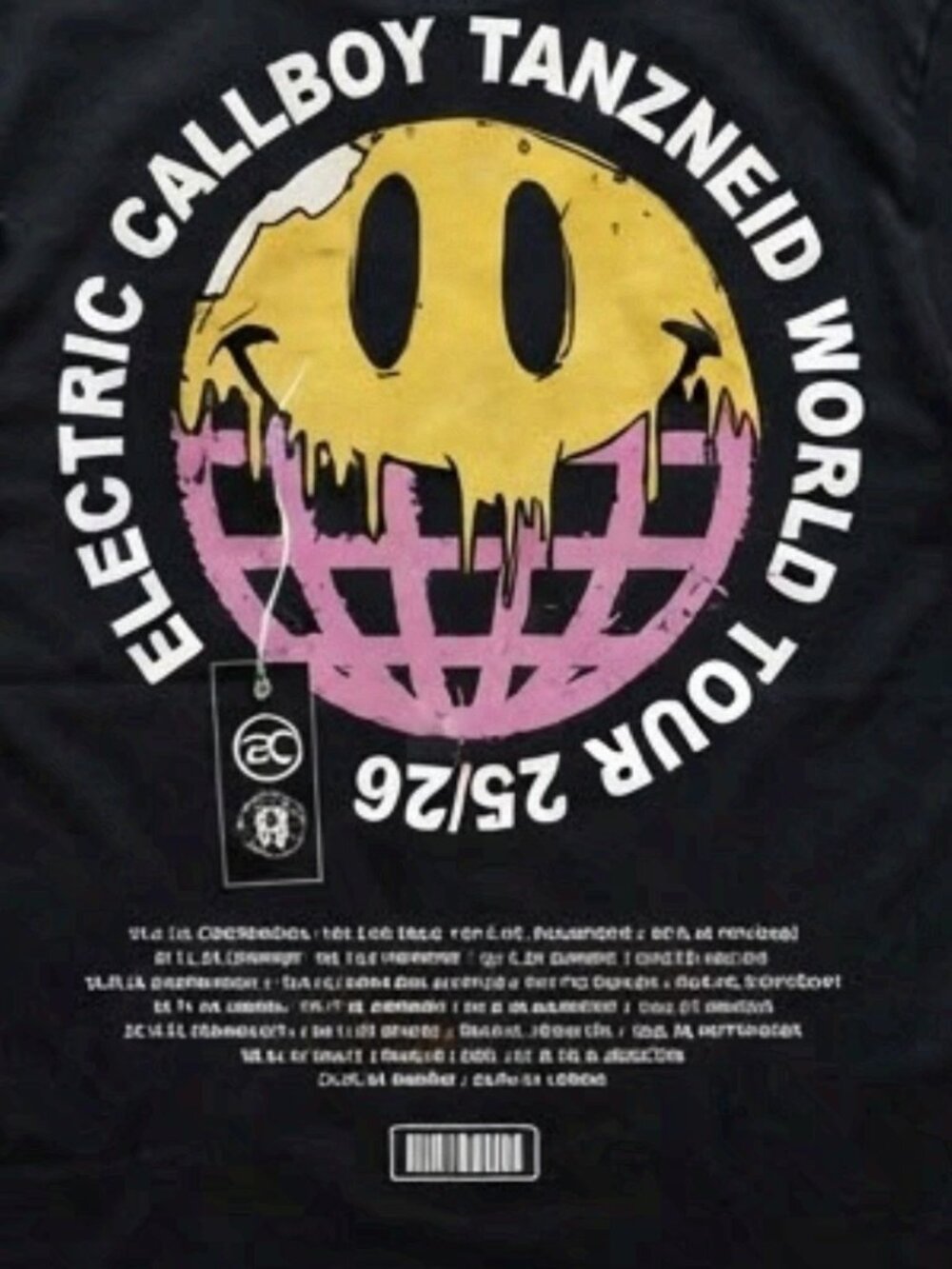 Electric Callboy Tanzneid World Tour 2025 2026 Black T-Shirt S-4XL - Picture 3 of 3